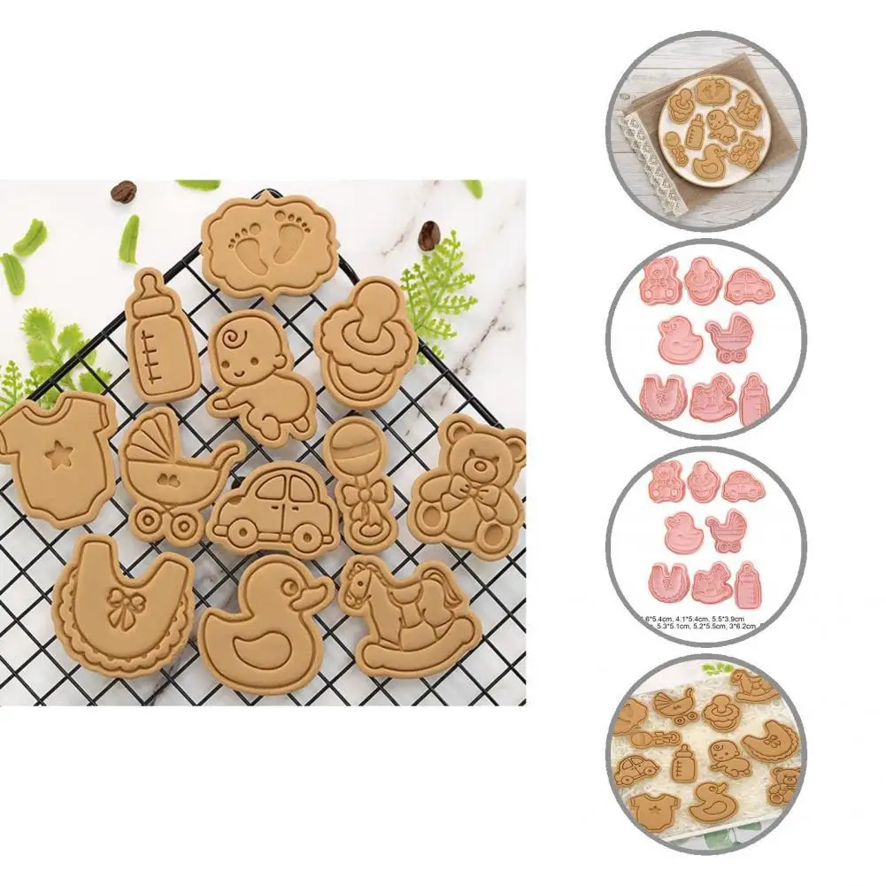 

Unique Cookie Cutters Tasteless Soft Children Holiday Baking Mould Stencils Biscuit Molds Baking Mould Stencils 8Pcs/Set