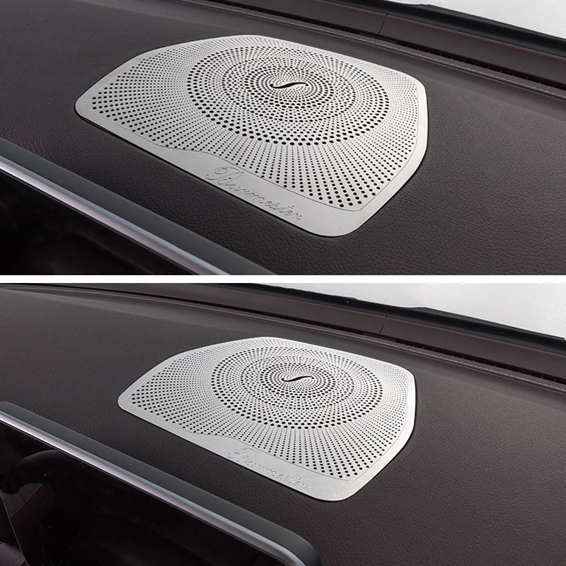 

Car styling Audio Speaker For Mercedes Benz W205 X253 GLC C Class Dashboard Loudspeaker Cover Stickers Trim Auto Accessories LHD