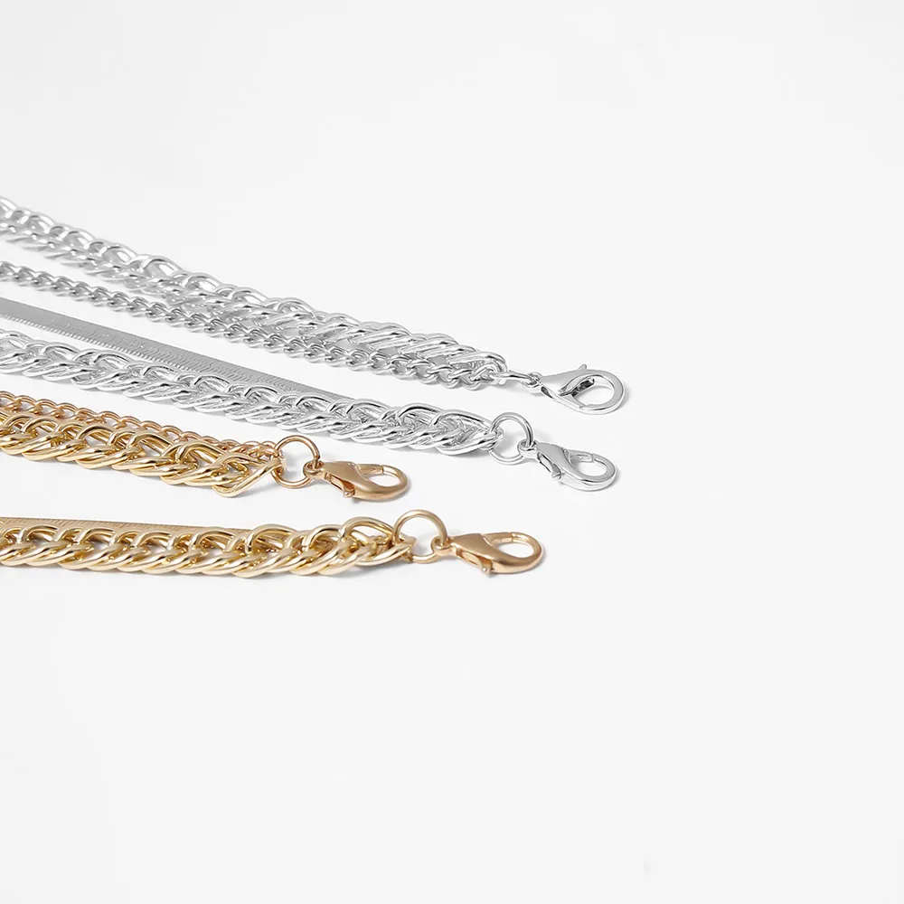 

New Vintage Boho Fashion Multilevel Gold Silver Color Human Head Coin Pendant Necklaces For Women Thick Chain Necklace Jewelry