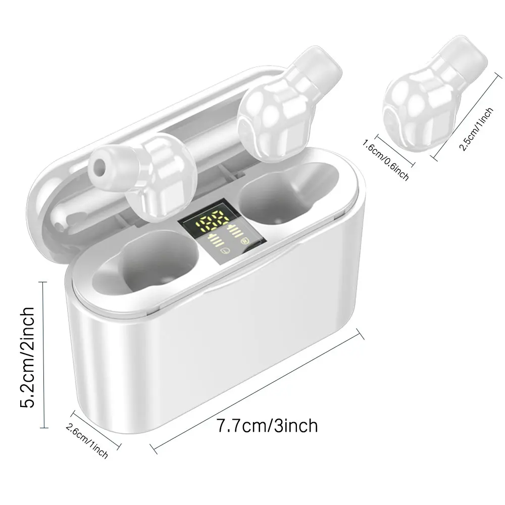 

Portable Earphones Bluetooth V5.0 Wireless Headphones With Microphone Sports Waterproof Headsets Charging Box For Phone Notebook