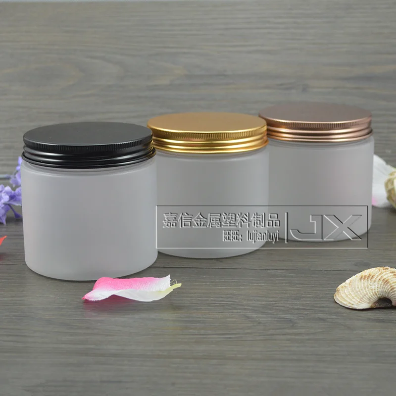 

30 pcs 200g/ml White Frosted Plastic Empty Jar Cans Retail Refillable Cosmetic Cream Butter Honey Pack Bank Containers