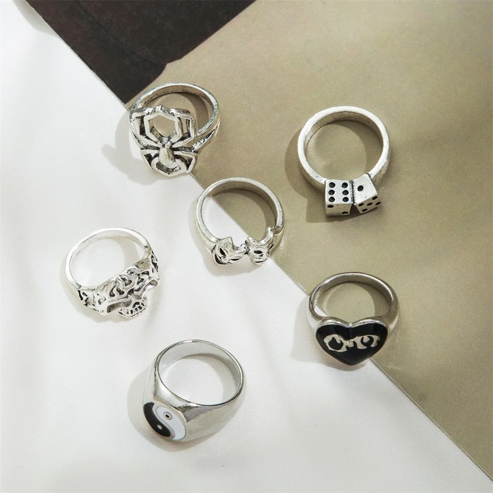 Набор Колец IFME в готическом стиле для мужчин и женщин Винтажные Ювелирные