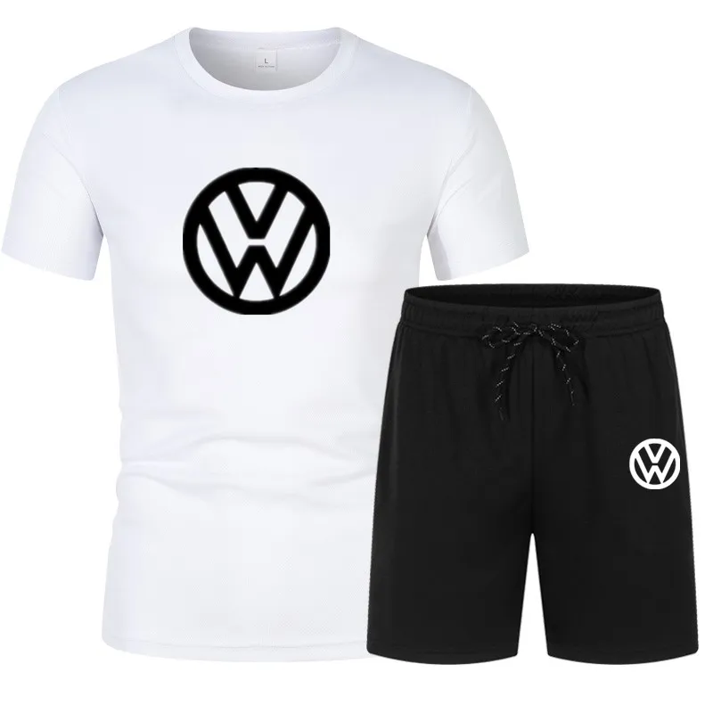 

2021 camiseta de algodo puro masculino + shorts soltos e confortveis de viagem em casa terno de manga curta masculino