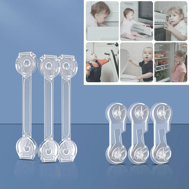 

5/10 Child Safety Cabinet Lock Baby Anti-theft Protector To Prevent Babies From Opening The Door At Will Plastic Safety