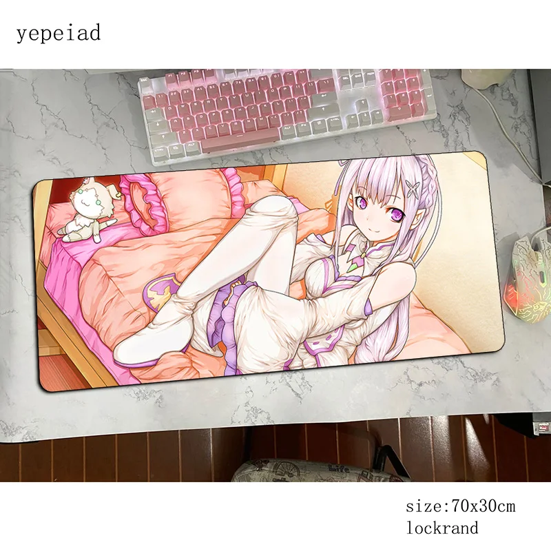 

re-zero mouse pad 800x300x2mm mats Colourful Computer mouse mat gaming accessories Xxl large mousepad keyboard games pc gamer