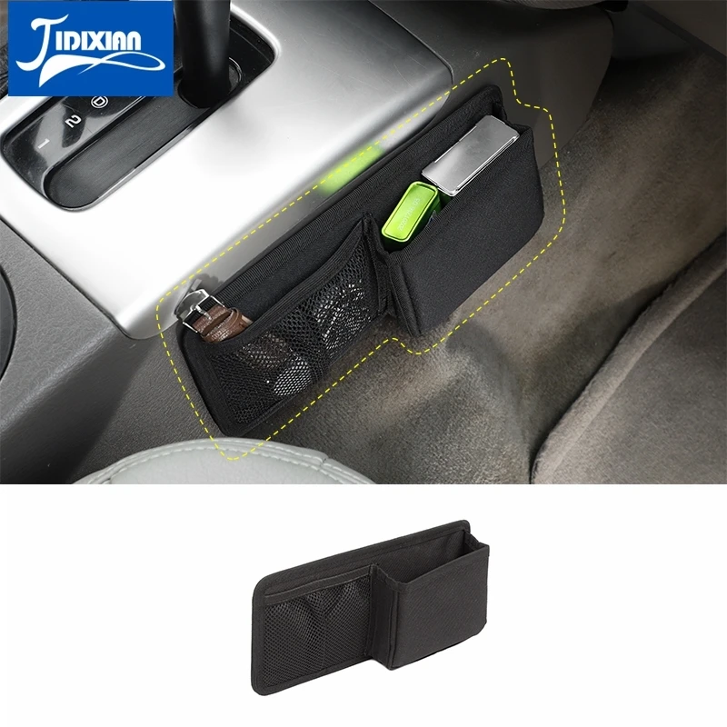 

JIDIXIAN Stowing Tidying Car Gear Shift Side Storage Bag for Jeep Liberty 1999 2000 2001 2002 2003-2007 Interior Accessories