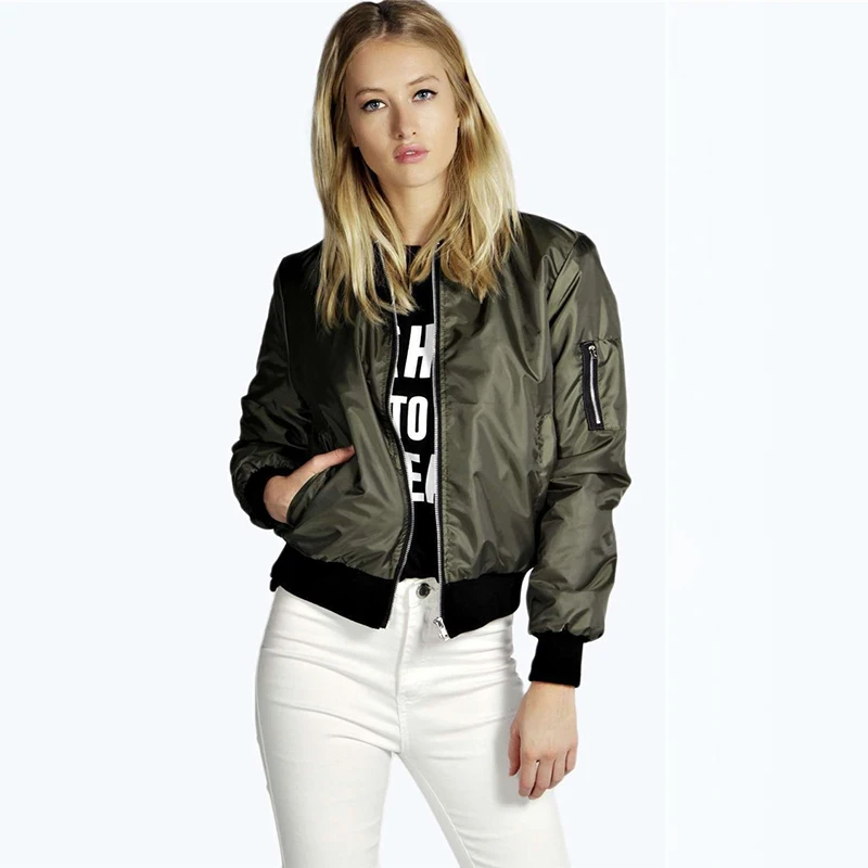 

Ветровка женская с длинным рукавом, модная Базовая куртка, тонкая куртка-бомбер, верхняя одежда, весна-осень