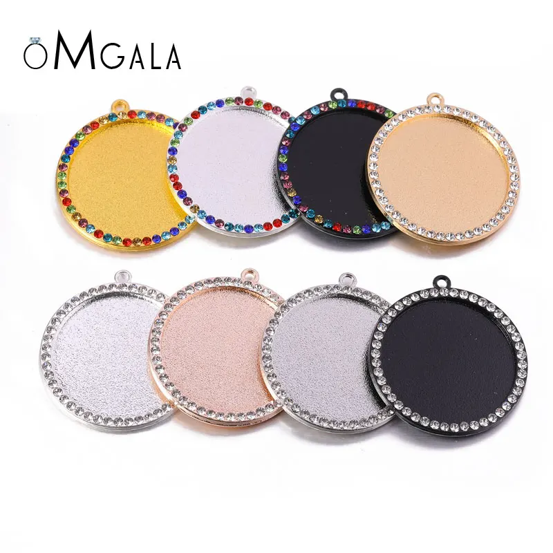 

Круглый кабошон OMGALA 5 шт./лот 25/30 мм, аксессуары для рукоделия, подвесная основа, фурнитура «сделай сам» для изготовления ювелирных изделий, о...