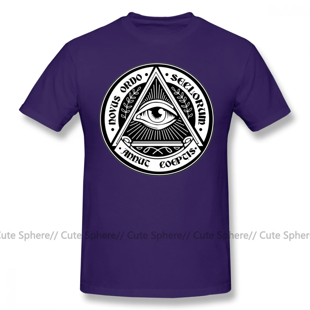 Illuminati футболка пляжная Милая футболка 6xl Мужская хлопковая футболка с короткими рукавами и принтом - Цвет: Purple