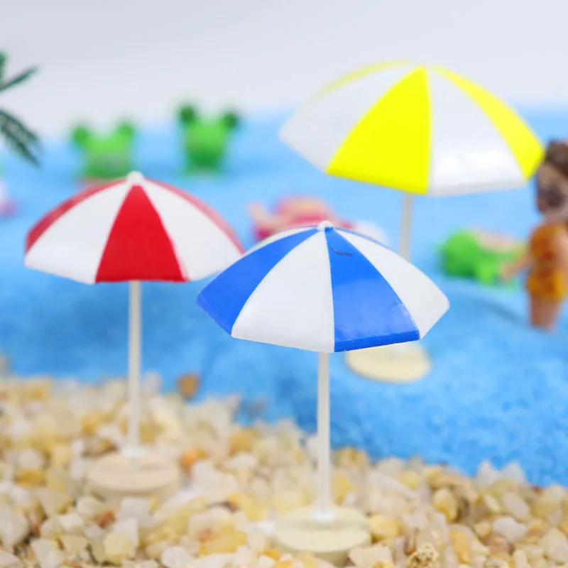 1 шт. модный 3 цвета пляжный мини Зонт миниатюрный ПВХ ландшафтное украшение