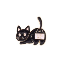 new animal series brooch creative cute black cat brooch funny black cat brooch kiss me black cat brooch black cat brooch