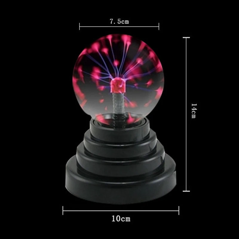 Party Plasma Ball Light Electric Lamp Night Inch Table Lights Sphere Christmas Kids Gift Glass Ring Tool | Лампы и освещение