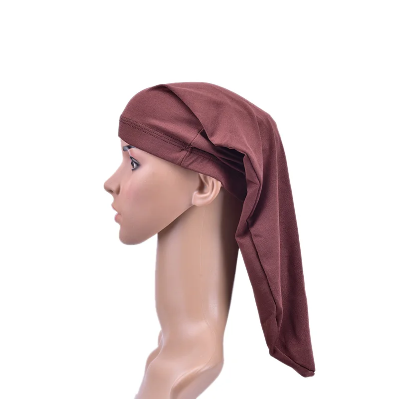 Ночная шапка для женщин и мужчин черный коричневый длинный носок волос шапочки