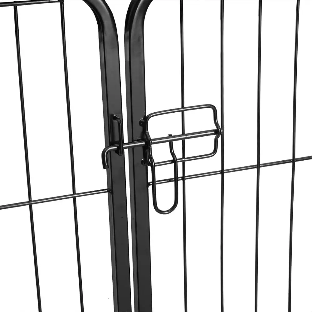 

Water/Stain Resistant 40" Dog Pet Playpen Heavy Duty Metal Exercise Fence Hammigrid 8 Panel Black US Stock