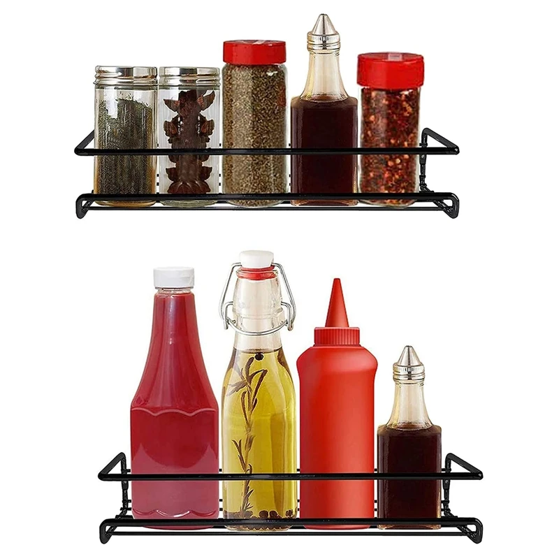 Набор из 5 настенных органайзеров для специй металлические подвесные стеллажи