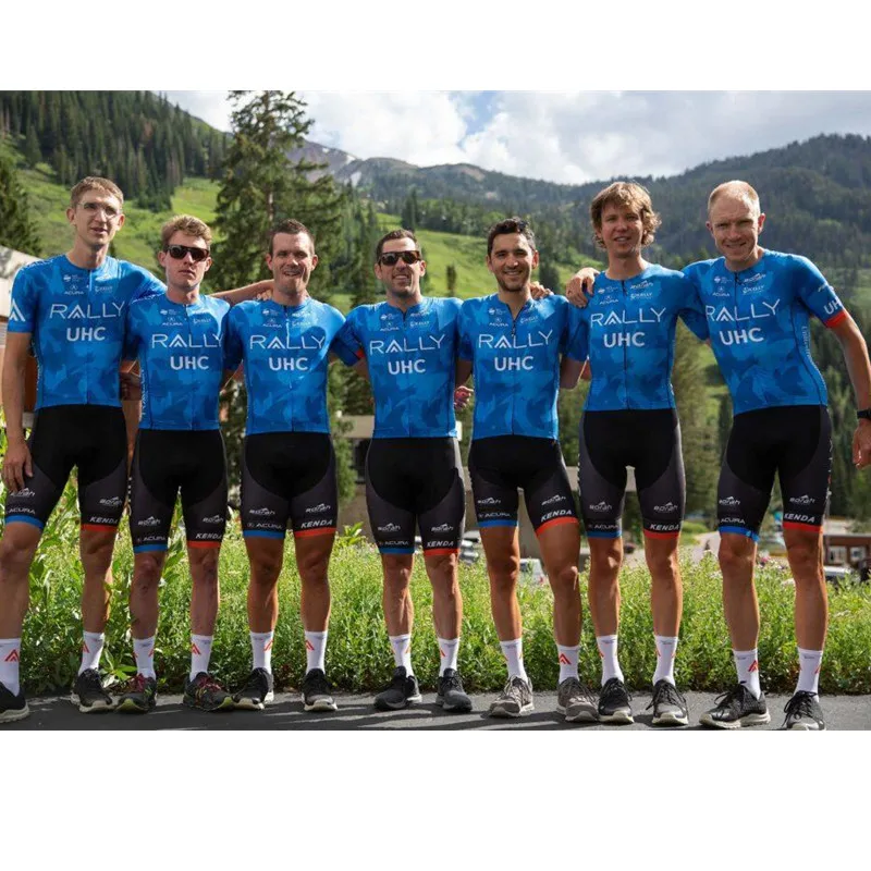 

RALLY Cycling Jersey Sets 2021Summer Mens Short Sleeve Bib Shorts Ropa Ciclismo MTB Pro Uniform Bike Clothing Bicycle Roadbike