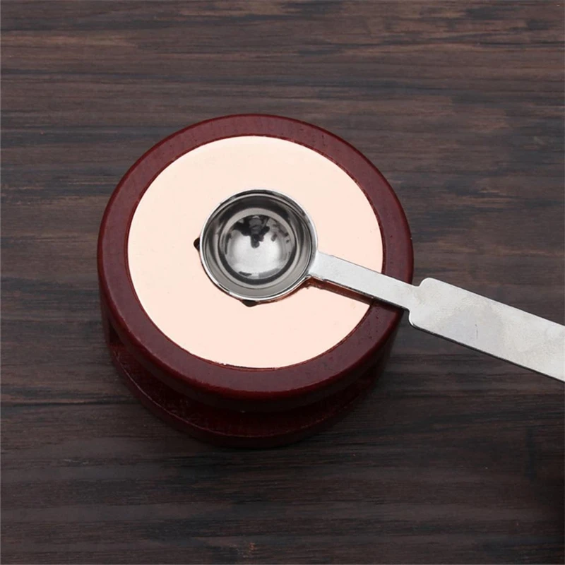 

Hot Sale Vintage Stamp Wax Seal Beads Stick Warmer Wax Stick Melting Glue Furnace/Spoon Tool Stove Pot For Wax Seal Stamp Candle