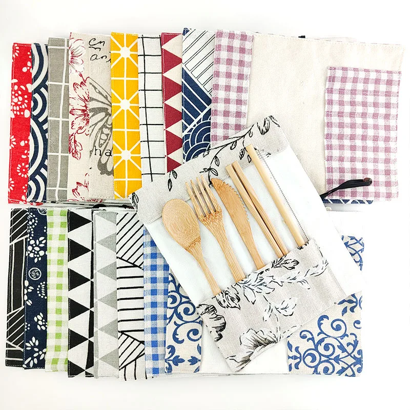 Набор столовых приборов из бамбука экологически безопасный комплект посуды нож