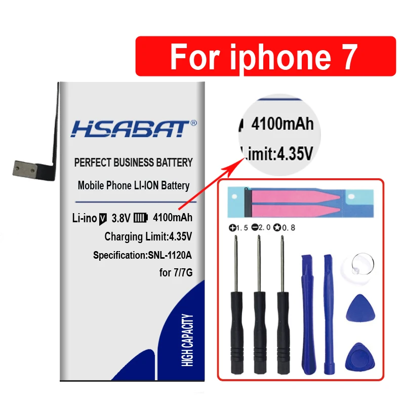 HSABAT новейший 0 цикл батареи для iphone 6 6S 5S 7 для iphone 6 Plus батареи+ gfit