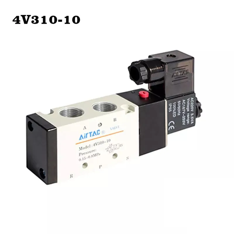 4V310 10 5 Путь 2 Позиция одинарный соленоид пневмоклапан серии 3/8 &quotBSPT DC24V AC220V|Клапан|