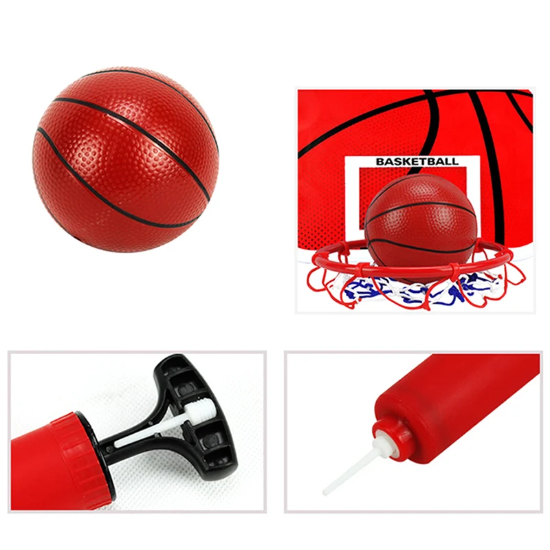 

Children Hanging Style Basketball Hoop Set Height Adjustable Portable Indoor Sports Toy #07