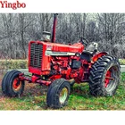 Алмазная мозаика для рукоделия, Красный трактор, ферма, пейзаж 5d, полностью квадратная круглая дрель, алмазная живопись, стразы, алмазная вышивка, значок