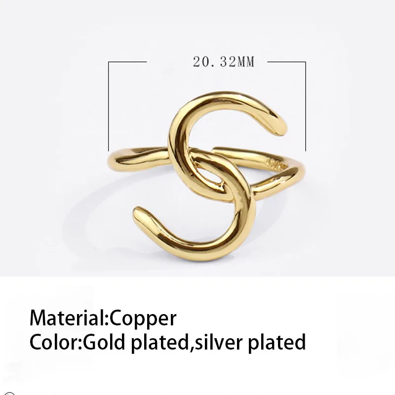 

Simple Fashion Geometric Rings For Women Open Cuff Metal Finger Ring Adjustable Vintage Rings Gothic Jewelry Gift Bague Femme