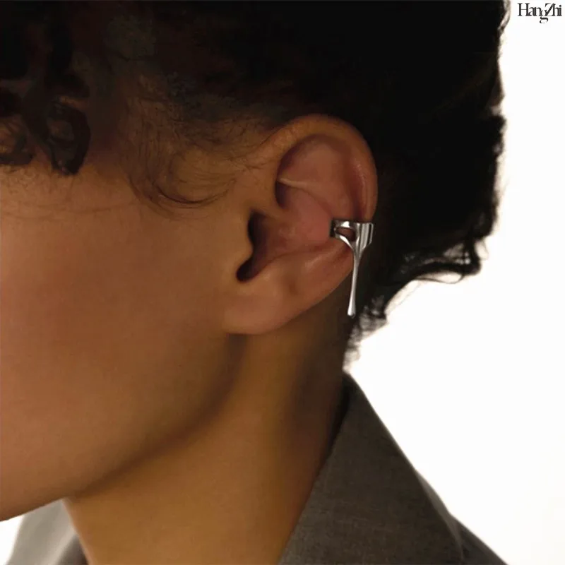 

Women Ear Bone Clip European and American Punk Exaggerated Drop Opening Metallic Hollow Pierced Earrings Jewelry