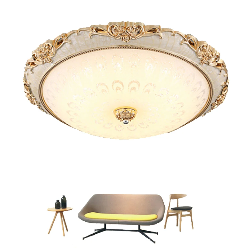 $43.42 European Modern Glass LED Ceiling Light 15W/24W 110V/220V Gold/Silver Ceiling Lamp For Aisle Porch Apartment Study Home Decor