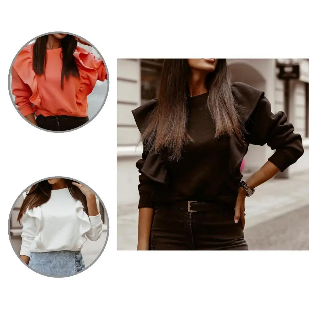 

Женский топ с мягкой текстурой, стильный универсальный осенне-зимний Повседневный пуловер, блузка