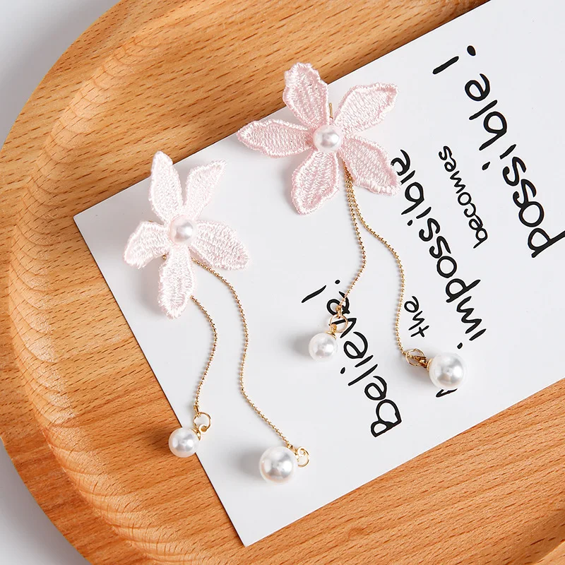 2018 новые корейские женские простые Розовые Геометрические серьги подвески с