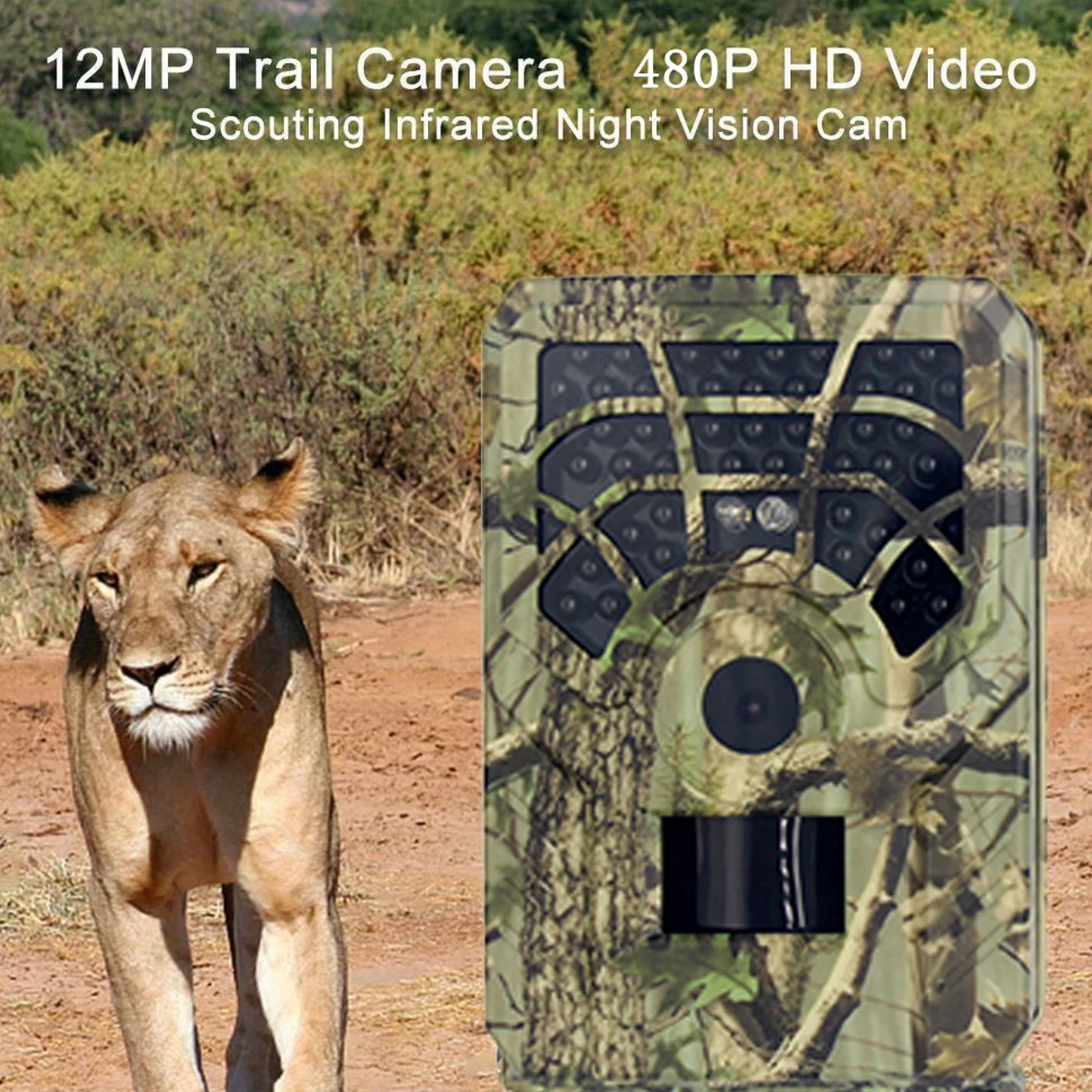 

Night Vision Hunting Camera PR300A Wild Camera Outdoor Wide-angle Trail Wildlife Infrared Camera with 8G/16G/32G TF Card