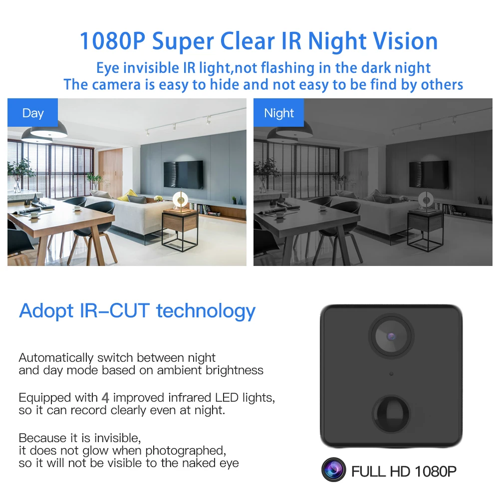 Vstarcam 1080P Мини Wi Fi камера 1500 мАч перезаряжаемая батарея ip мини AI PIR сигнализация для