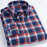 oversize 8xl 7xl flannel mens plaid shirts long sleeve casual regular fit pure cotton high quality soft comfort shirt clothing