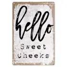 Забавная цитата для ванной комнаты Металлический Настенный декор-винтажные милые щеки Hello для офисадомаклассной комнаты декор для ванной комнаты подарки-Best Rusti