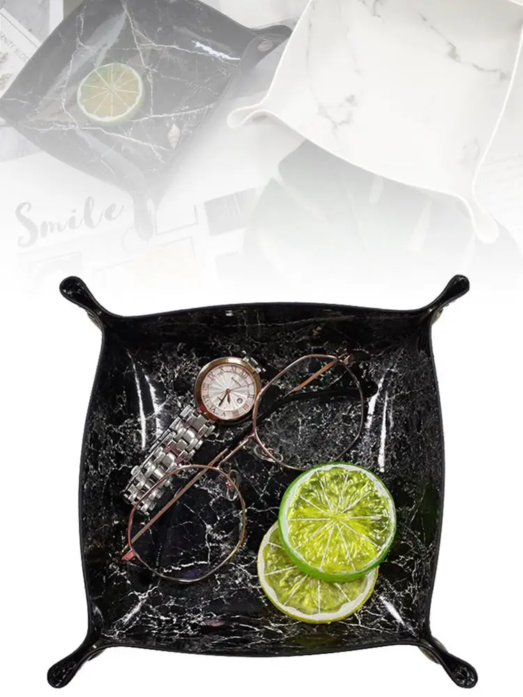 Кожаный поднос органайзер для ключей монет телефона|Лотки хранения| |