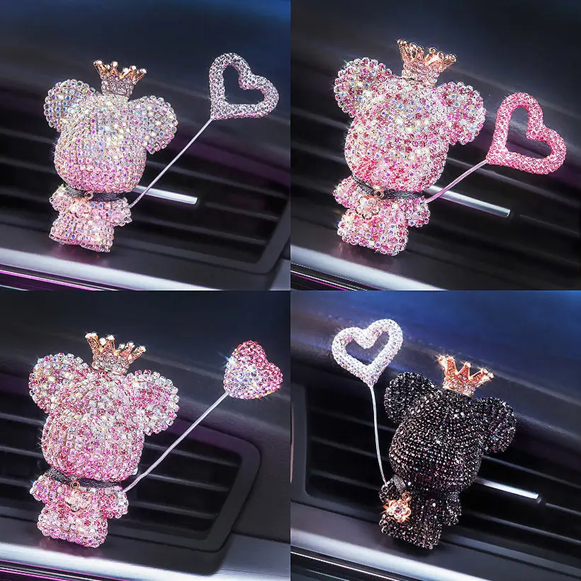 

Car Perfume Car Interior Decoration Sparkling Violent Bear Car Perfume Clip Car Interior Decorations Air Conditioning