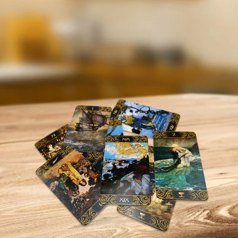 

Edmund Dulac Tarots Cards Full English 78-Card Deck Oracle Party Divination Fate Board Game