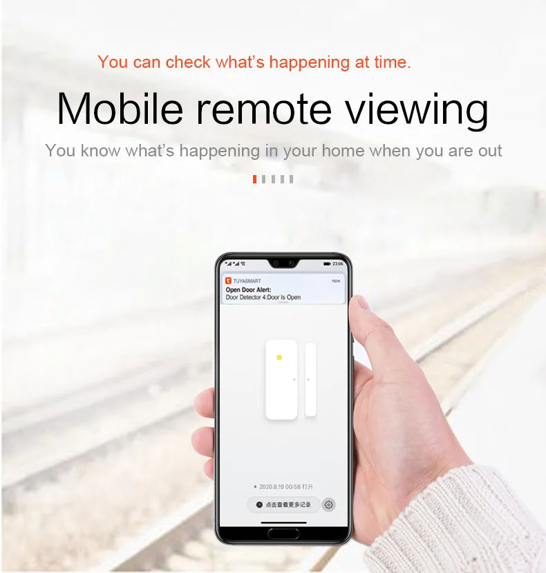 Tuya WiFi door sensor smart open/close detector Smartlife APP window home security anti-theft device | Безопасность и защита