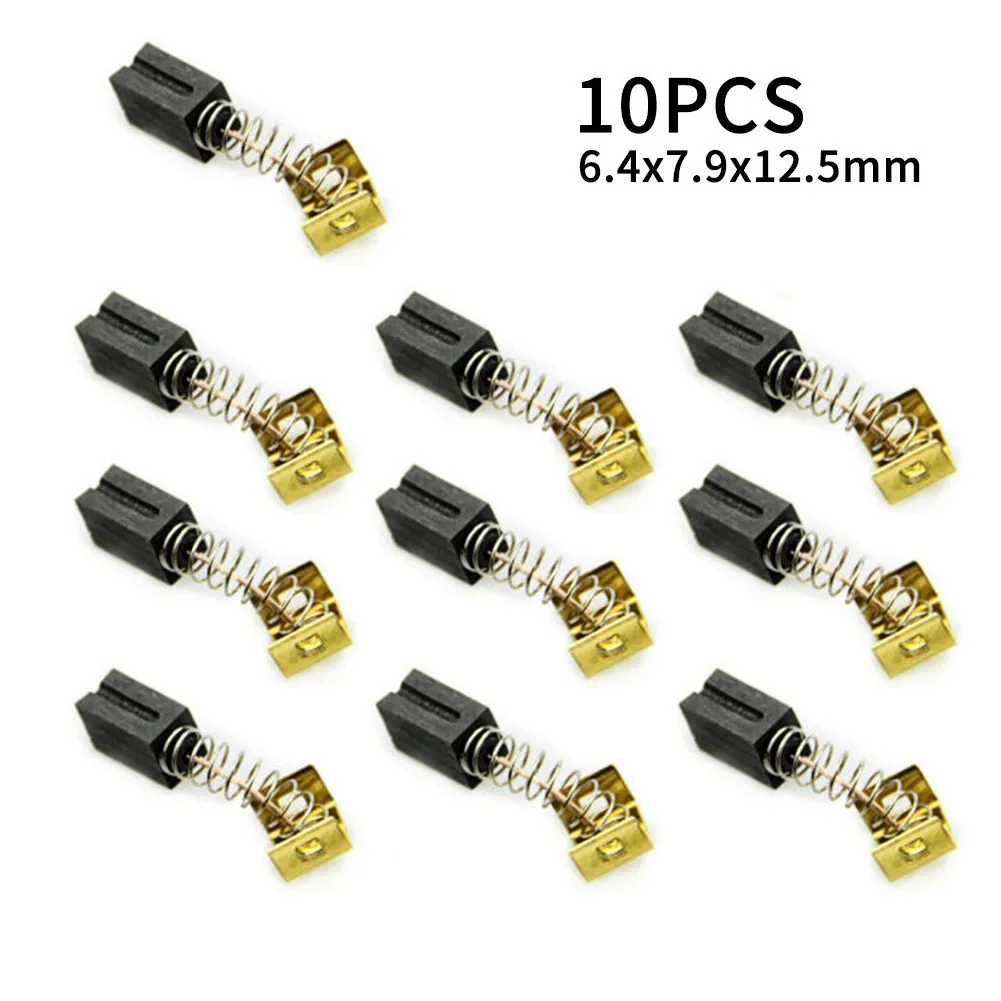 

10 шт., карбоновые щётки 6,4x7,9x12,5 мм для Black Decker CD105 CD110 CD115 KG900