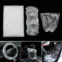 102050pcs elastic protection bags isolation safety steering wheel cover seat cover car lever cover disposable