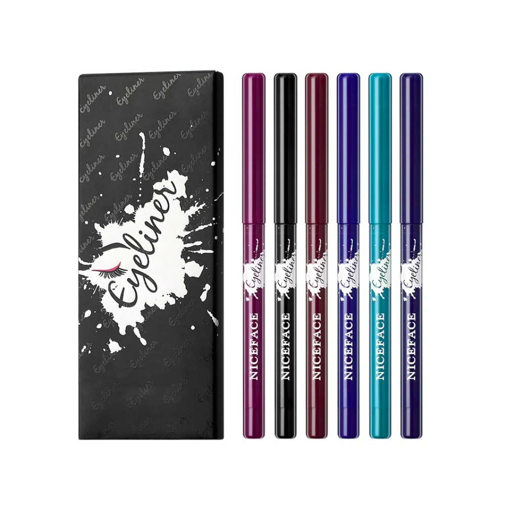 

6 шт./партия, Водостойкая Подводка для глаз, карандаш, набор, матовая подводка для глаз, водостойкая косметика, долговечная, легко окрашивает...