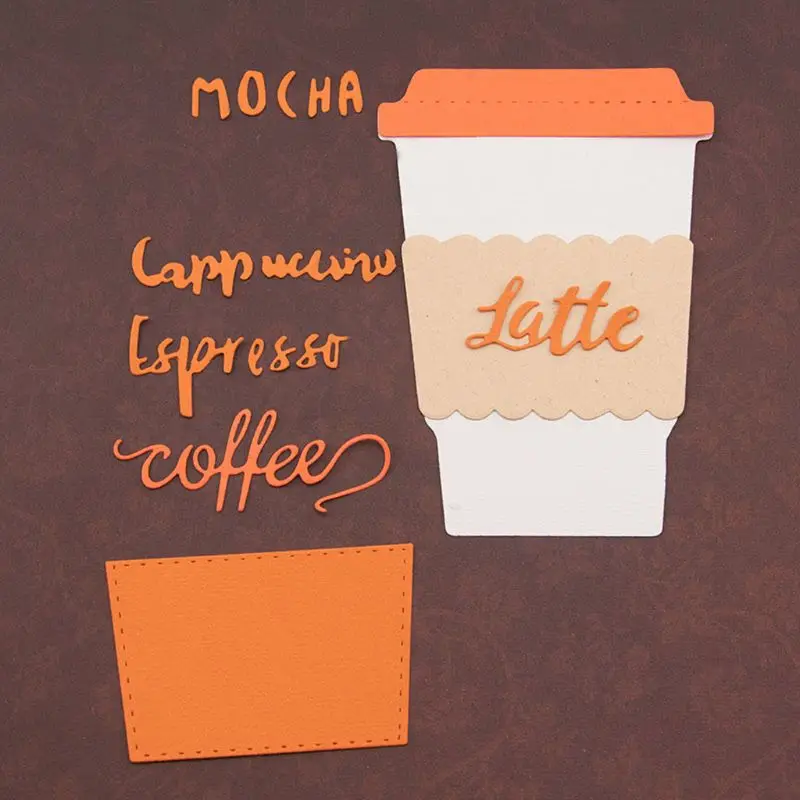 Кофейная крышка металлические Вырубные штампы трафарет для скрапбукинга