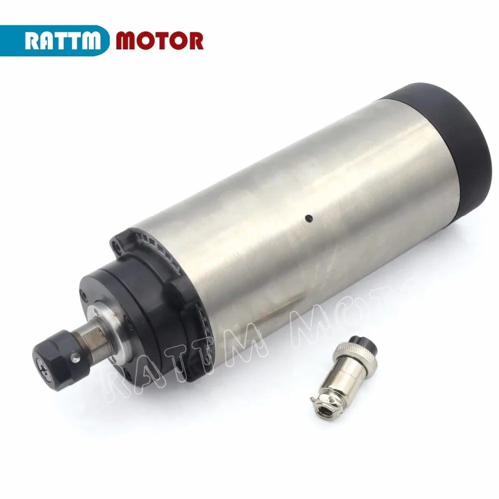 

EU Ship 1.5KW Air Cooled Spindle Motor ER16 80x200mm 220V 8A 4 Bearings for CNC Router Machine