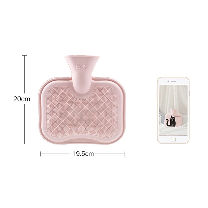 1000 мл симпатичная резиновая бутылка для горячей воды с принтом обогреватель рук