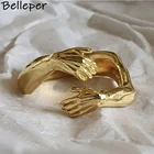 Кольцо для обнимания с романтической любовью для женщин и мужчин, регулируемое кольцо с открытыми пальцами, бижутерия