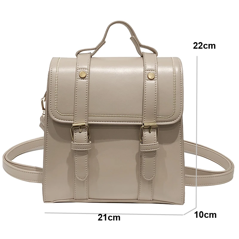 

2021 New Women Backpack PU Leather bag pack Fashion school Backpacks Female Mochila Feminine Casual Small Vintage Shoulder Bags