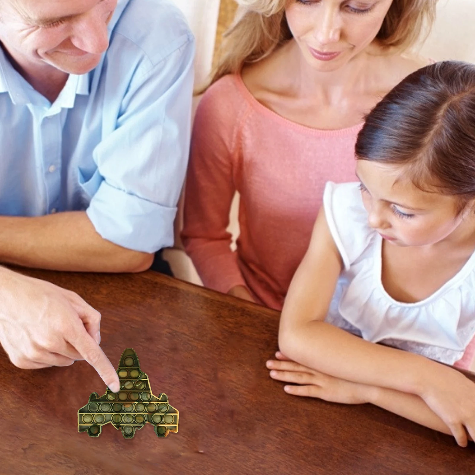 

2021 New Push Pop Bubble Sensory Fidget Toys Pistol Fighter Silicone Stress Reliever Toy Squeeze Toy PopIt Fidget Toy