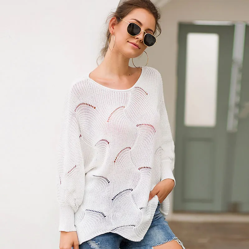 Женская свободная теплая накидка пончо повседневные Мягкие пуловеры с рукавами