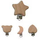 1 шт. Новое поступление Прекрасный Деревянный Детский успокоитель натуральную древесину бука для клипсы для пустышек зажимы типа сделай сам, соски с цепочкой для младенцев, аксессуар